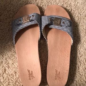 JCrew for Dr Scholls Gingham Shoes Size 9